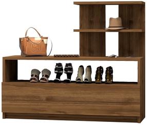 Batų dėžė Kalune Design Airy, riešuto, 29.6 cm x 100 cm x 85 cm