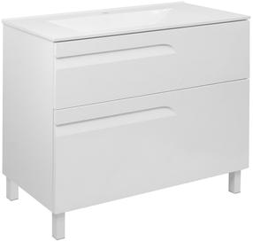 Vonios spintelė su praustuvu Sanservis Sky, balta, 46 cm x 80 cm x 82 cm