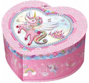 Muzikinė dėžutė Pulio Heart Shaped Box Unicorn