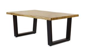 Kavos staliukas Domoletti, juoda/medžio, 90 cm x 60 cm x 39 cm