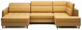 Kampinė sofa Berrto Manhattan 45, geltona, kairinė, 165 x 306 cm x 100 cm