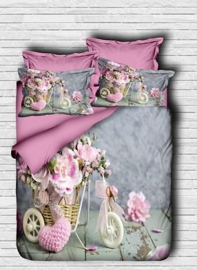 Patalynės užvalkalų komplektas Mijolnir 178PRL2003, baltas/pilkas/violetinis, 200 x 220 cm