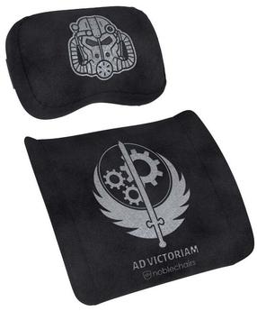 Kėdžių pagalvėlė Noblechairs Brotherhood Of Steel, juoda/pilka, 30 cm x 19 cm, 2 vnt.