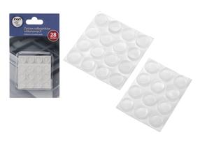 Lipnūs baldų padukai, skaidri, 28 cm, 1 cm, 28 vnt.