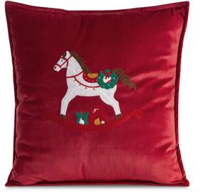 Kalėdinis dekoratyvinės pagalvėlės užvalkalas PSWA-216, raudona, 45 cm x 45 cm