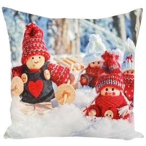 Dekoratyvinės pagalvėlės užvalkalas JCLA-25, raudona/įvairių spalvų, 40 cm x 40 cm