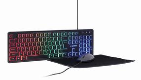 Klaviatūros ir pelės komplektas Gembird KBS-UML-01, EN, juoda