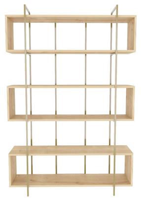 Pastatoma lentyna Kalune Design Bruti 875ZNA4511, aukso/ąžuolo, 120 cm x 29.6 cm x 180 cm