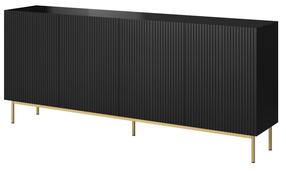 Komoda Cama Meble Pafos, juoda, 200 cm x 40 cm x 102 cm