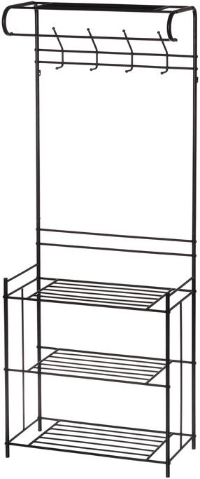 Drabužių kabykla 4Living Fiksu, juoda, 32 cm x 68 cm x 180 cm