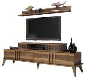 Svetainės baldų komplektas Kalune Design Eylul, vidaus, riešuto