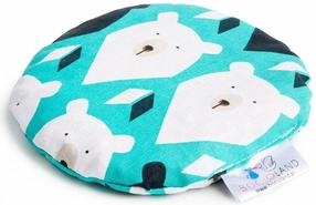 Vyšnių kauliukų pagalvėlė, meškiukas Bocioland Bear, mėlyna/smėlio, 0.180 l