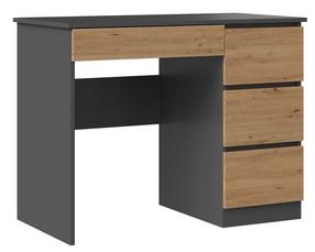 Rašomasis stalas su spintele Mijas, antracito/ąžuolo