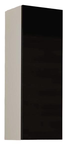 Sieninė lentyna Cama Meble Vigo 90, balta/juoda, 35 cm x 32 cm x 90 cm