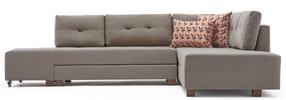 Kampinė sofa - lova Hanah Home Manama, kreminė, dešininė, 206 x 280 cm x 85 cm