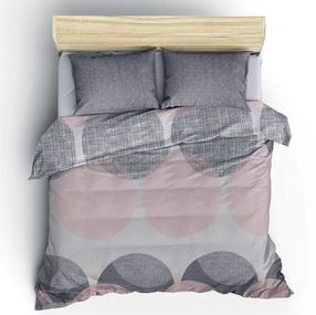 Patalynės užvalkalų komplektas Mijolnir 129CTN2688, baltas/rožinis/pilkas, 200 x 220 cm