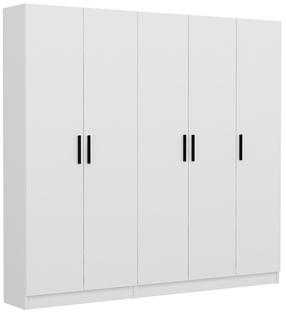 Prieškambario spinta Kalune Design Noah 8201, balta, 35 cm x 225 cm x 210 cm