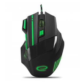 Žaidimų pelė Esperanza EGM201 Wolf, juoda/žalia