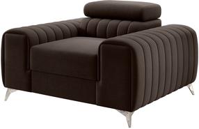 Krėslas Laurence Nube 22, tamsiai ruda, 97 cm x 125 cm x 105 cm