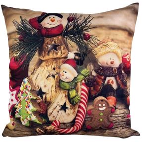 Kalėdinis dekoratyvinės pagalvėlės užvalkalas JCLA-42, įvairių spalvų, 40 cm x 40 cm