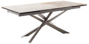 Valgomojo stalas išskleidžiamas MC Akcent Tesero, nerūdijančiojo plieno/pilka, 200 - 300 cm x 95 cm x 76 cm