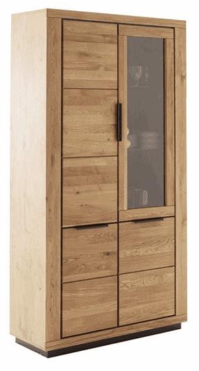 Spintelė - vitrina MCakcent Greno, ąžuolo, 40 cm x 107 cm x 200 cm