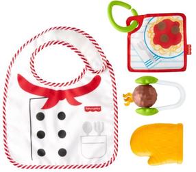 Žaisliniai virtuvės reikmenys, prijuostė su priedais Mattel Fisher Price 55102, įvairių spalvų