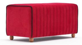 Pufas Hanah Home Mabel Puf 825BLC1632, raudonas, 80 cm x 40 cm x 40 cm