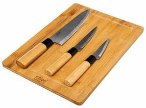 Pjaustymo lentelė su peiliu 5five, ruda/sidabro, 35 cm x 25 cm