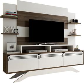 Svetainės baldų komplektas Kalune Design Delpi, vidaus, balta/riešuto