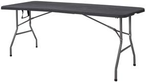 Stovyklavimo stalas Springos Catering Table GF0052, juodas, 180 cm x 75 cm x 75 cm