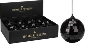 Eglutės žaisliukas AAE130220, juodas, 8 cm, stiklas/putų polistirenas (eps)