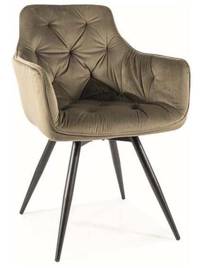 Valgomojo kėdė Mango MANGO VELVET, matinė, ruda, 45 cm x 57 cm x 83 cm