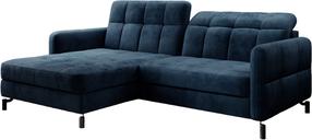 Kampinė sofa Lorelle Monolith 77, tamsiai mėlyna, kairinė, 160 x 225 cm x 105 cm