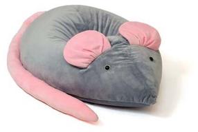 Sėdynės pagalvėlė Go Gift Mouse L PUFGGFDZI0098, rožinis/pilkas