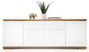 Komoda MCakcent Chiaro 48451AW1, balta/rusva, 40 cm x 182 cm x 81 cm