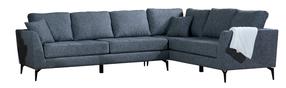 Kampinė sofa Hanah Home Tempo, tamsiai pilka, dešininė, 300 x 230 cm x 90 cm