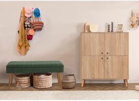 Prieškambario baldų komplektas Kalune Design Multilux, vidaus, rudas/žalias