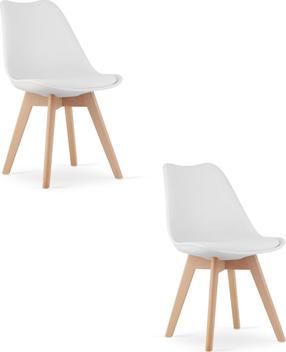 Kėdžių rinkinys Leobert Mark, balta/rusva, 45 cm x 49 cm x 82 cm, 2 vnt.