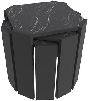 Kavos staliukas Kalune Design Lori, juodas, 44.5 cm x 44.5 cm x 41 cm