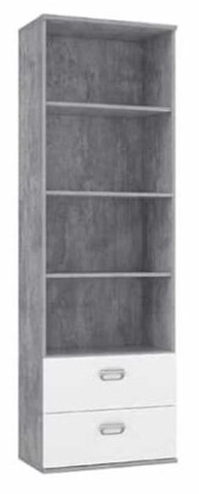 Pastatoma lentyna Forte Emily EMLR82-C264, balta/pilka, 34.8 cm x 60.2 cm x 187.9 cm