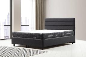 Lova viengulė Kalune Design Motya, 90 x 190 cm, antracito, su čiužiniu, su grotelėmis