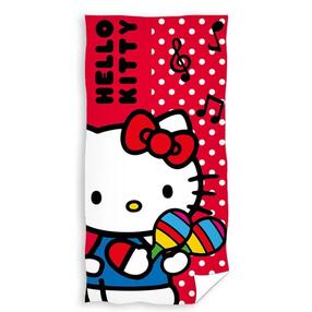  Vaikiškas rankšluostis Hello Kitty RDC-434, balta/raudona, 140 cm x 70 cm