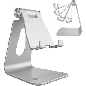 Stovas Techly Universal & Adjustable Desk Holder, sidabro