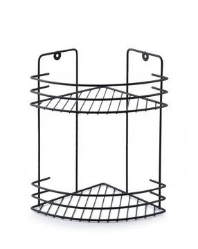 Dušo lentynėlė Bathlab Carl Black, 19 cm x 30 cm x 19 cm, juoda