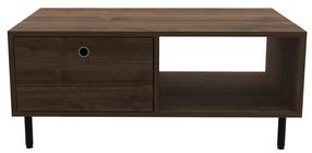 Kavos staliukas Kalune Design Nando, riešuto, 60 cm x 100 cm x 43 cm