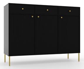 Komoda ADRK Tili, juoda, 40.8 cm x 124.5 cm x 80 cm