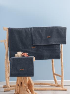  Vonios rankšluosčių rinkinys Foutastic Wellness 338CTN1512, antracito, 150 cm x 75 cm, 3 vnt.