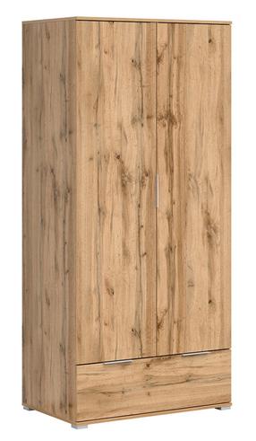 Spinta Zele S383-SZFN1D-DWO, wotan ąžuolo, 56.5 cm x 90.5 cm x 195 cm