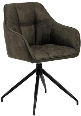 Valgomojo kėdė Brenda, matinė, juoda/žalia, 54.5 cm x 59 cm x 84.5 cm